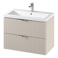 Cersanit S801-543 - Mobile da bagno sospeso con lavabo TIRSO 80x45 cm beige