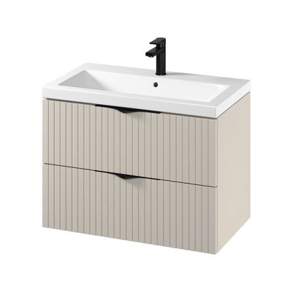 Cersanit S801-543 - Mobile da bagno sospeso con lavabo TIRSO 80x45 cm beige