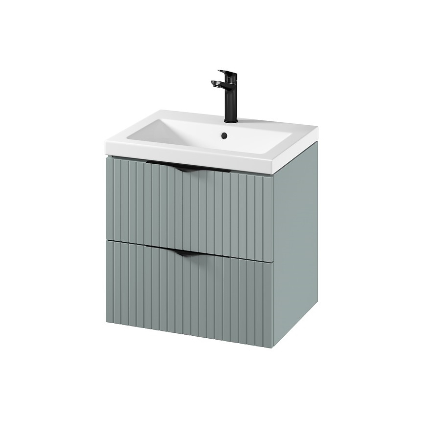 Cersanit S801-544 - Mobile bagno sospeso con lavabo TIRSO 60x60x45 cm verde menta