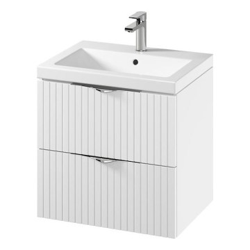 Cersanit S801-545 - Mobile bagno sospeso con lavabo TIRSO 60x45 cm, bianco