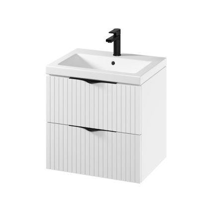 Cersanit S801-545 - Mobile bagno sospeso con lavabo TIRSO 60x45 cm, bianco