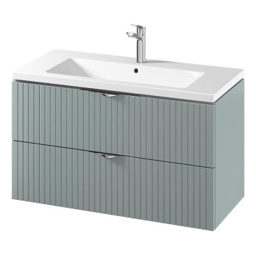 Cersanit S801-546 - Mobile bagno sospeso con lavabo TIRSO 100x60x45 cm verde menta