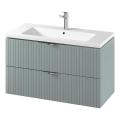 Cersanit S801-546 - Mobile bagno sospeso TIRSO 100x45 cm con lavabo, verde menta