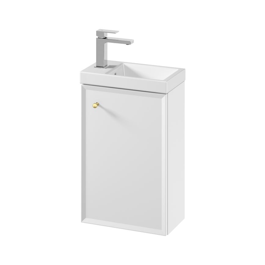 Cersanit S801-568 - Mobile da bagno sospeso con lavabo integrato MILLE 40x22 cm bianco