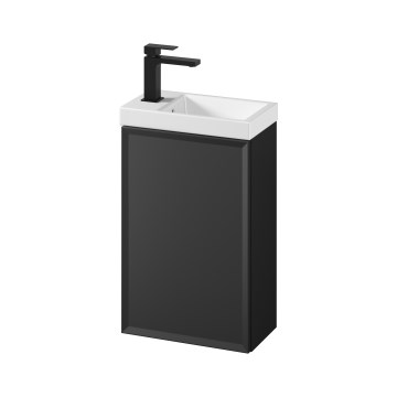 Cersanit S801-569 - Mobile da bagno sospeso con lavabo MILLE 40x22 cm, nero