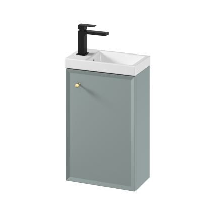 Cersanit S801-570 - Mobile da bagno sospeso con lavabo MILLE 40x62x22 cm verde menta