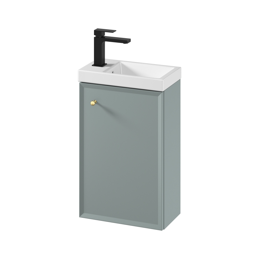 Cersanit S801-570 - Mobile da bagno sospeso con lavabo MILLE 40x62x22 cm verde menta