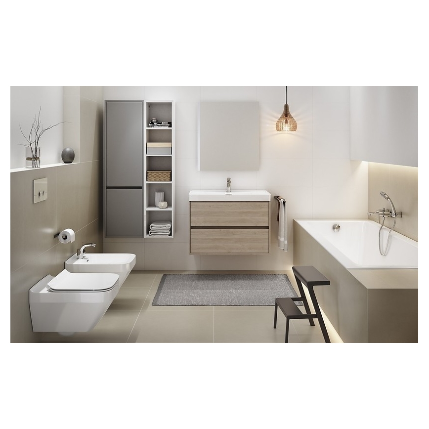 Cersanit S924-008 - Mobile bagno sospeso sotto lavabo CREA 53,3x59,4 cm rovere