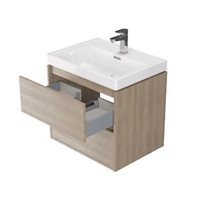 Cersanit S924-008 - Mobile sospeso sottolavabo CREA 60x54x45 cm rovere