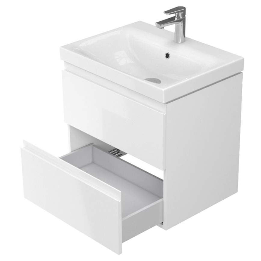 Cersanit S929-010 - Mobile sottolavabo sospeso MODUO 59,5x44,7 cm bianco lucido