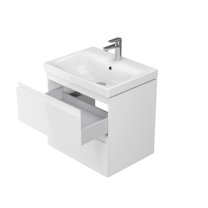 Cersanit S929-010 - Mobile sottolavabo sospeso MODUO 59,5x44,7 cm bianco lucido