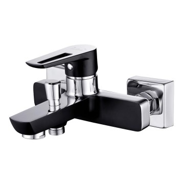 Cersanit S951-009 - Rubinetto vasca da bagno MILLE nero/cromo lucido