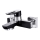 Cersanit S951-009 - Rubinetto vasca da bagno MILLE nero/cromo lucido