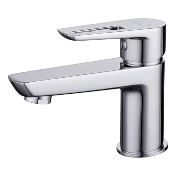 Cersanit S951-045 - Rubinetto del lavandino MILLE 13,4 cm cromo lucido + scarico