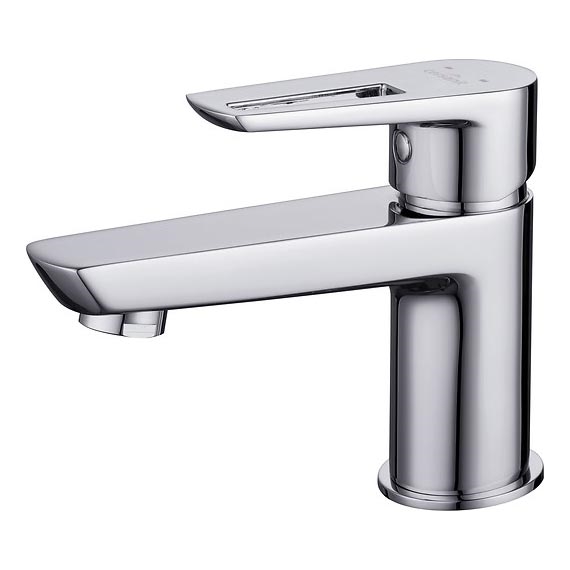 Cersanit S951-045 - Rubinetto del lavandino MILLE 13,4 cm cromo lucido + scarico