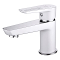 Cersanit S951-047 - Rubinetto del lavandino MILLE 13,4 cm bianco + scarico