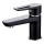 Cersanit S951-048 - Rubinetto del lavandino MILLE 13,4 cm nero + scarico