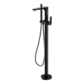Cersanit S951-308 - Set vasca da bagno autoportante con miscelatore CREA nero
