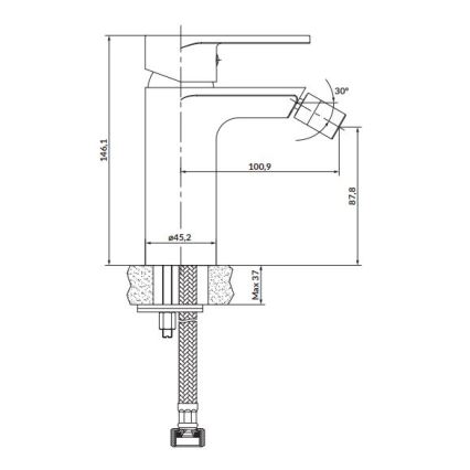 Cersanit S951-317 - Rubinetto del bidet CREA nichel