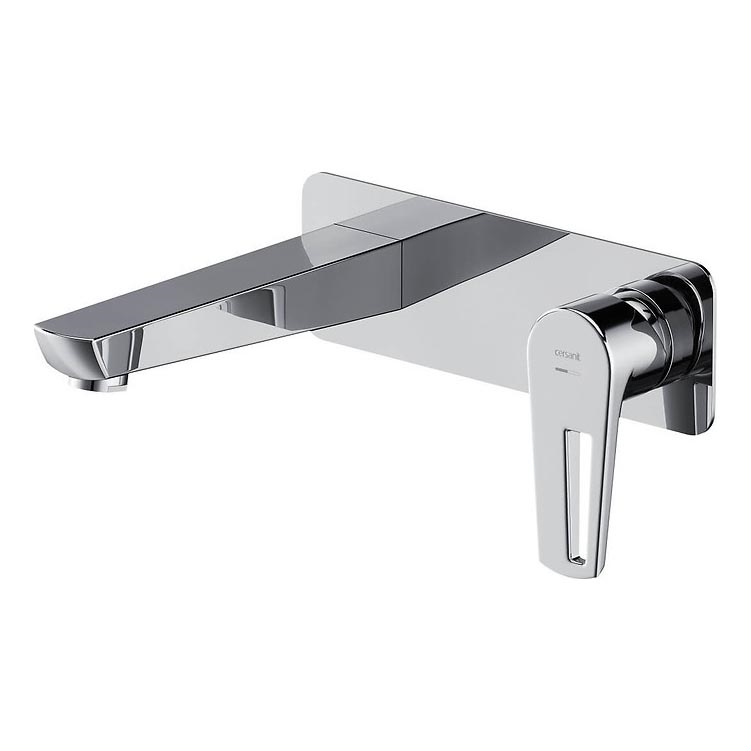 Cersanit S951-357 - Rubinetto vasca da bagno per installazione a scomparsa MILLE cromo lucido + scarico