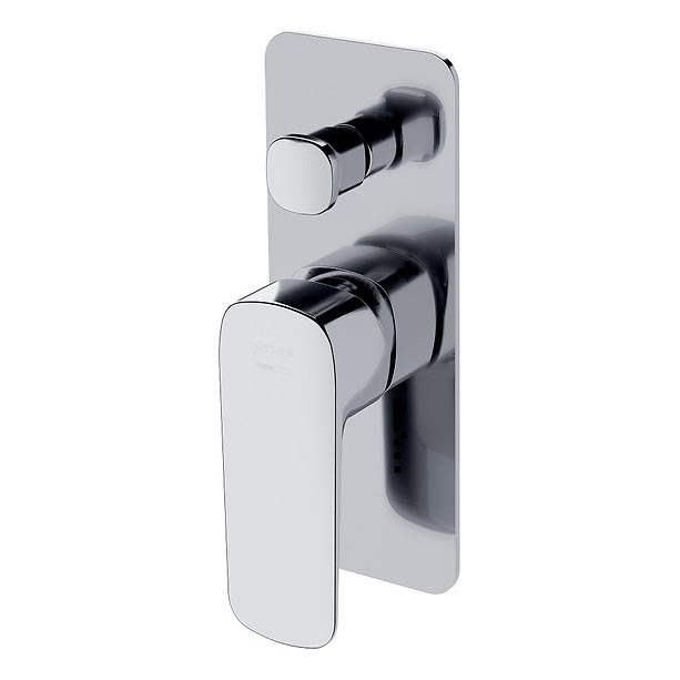 Cersanit S951-374 - Rubinetto doccia per installazione a scomparsa LARGA cromo lucido