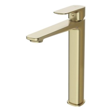 Cersanit S951-393 - Rubinetto del lavandino LARGA 29,5 cm oro