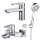 Cersanit S952-003 -Set da bagno con rubinetto + rubinetto per lavabo MILLE cromo lucido