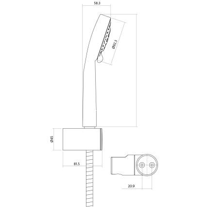 Cersanit S952-003 -Set da bagno con rubinetto + rubinetto per lavabo MILLE cromo lucido
