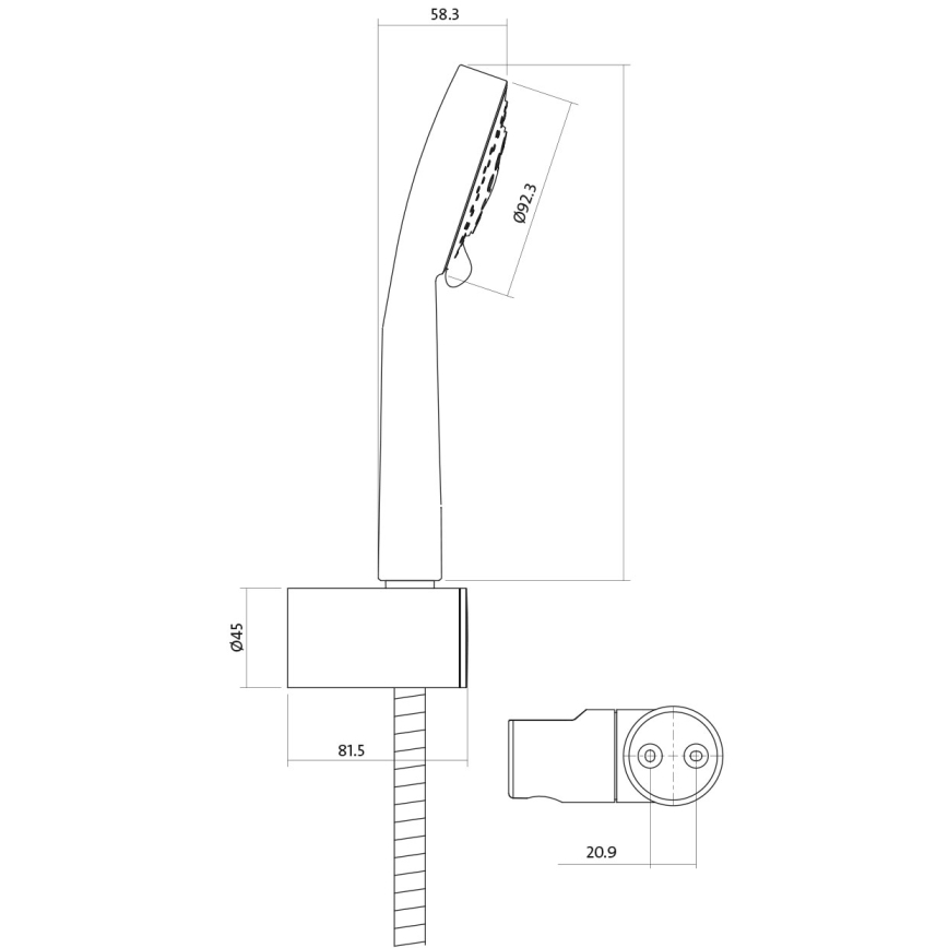 Cersanit S952-003 -Set da bagno con rubinetto + rubinetto per lavabo MILLE cromo lucido