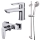 Cersanit S952-004-Set doccia con rubinetto + rubinetto per lavabo MILLE cromo lucido