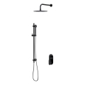 Cersanit S952-009 - Set doccia con miscelatore incasso CREA nero