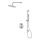 Cersanit S952-032 - Set da doccia con rubinetto termostatico da incasso ZEN cromo lucido