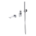 Cersanit S952-036 - Set da bagno con rubinetto a scomparsa CITY cromo lucido