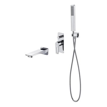 Cersanit S952-037 - Set da bagno con rubinetto a scomparsa MILLE cromo lucido