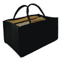 Cestino in feltro con manici 27x50 cm nero