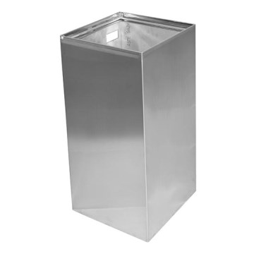 Cestino portarifiuti 30x60 cm in acciaio inox/argento