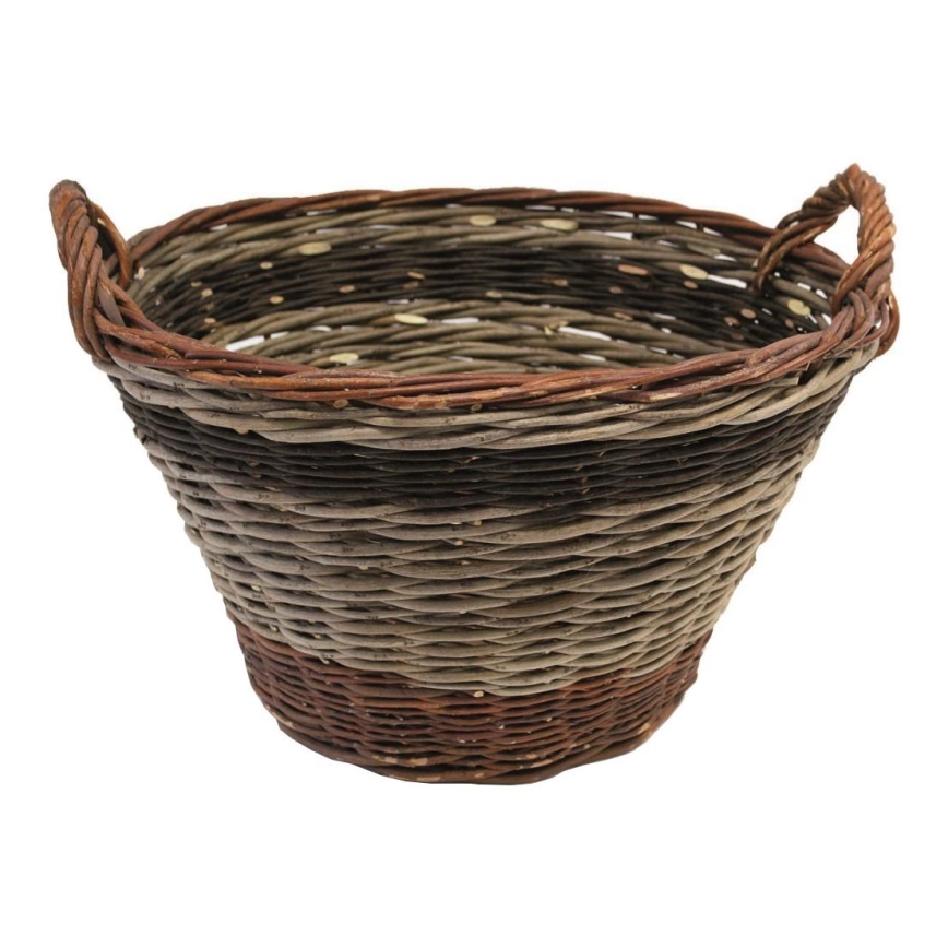Cesto in vimini per legna con manici 38x47 cm