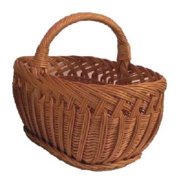 Cesto in vimini per legna con manico 41x52 cm