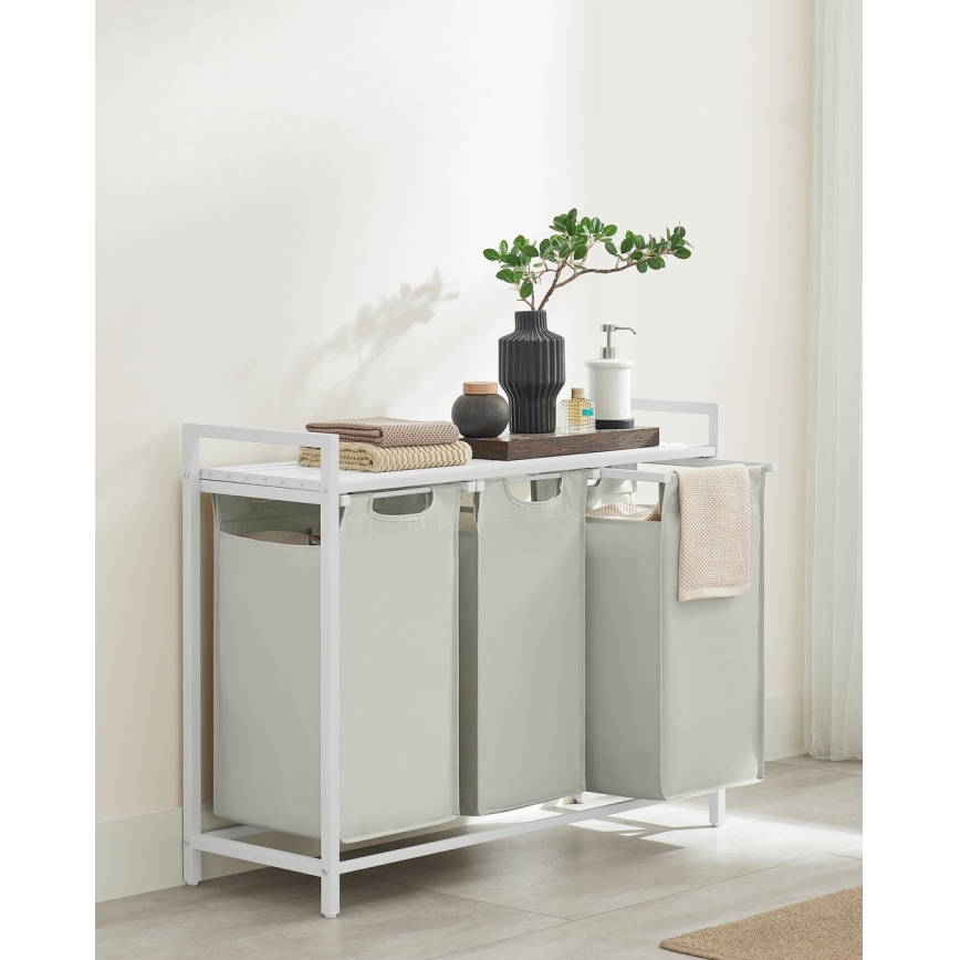 Cesto per il bucato REX bianco