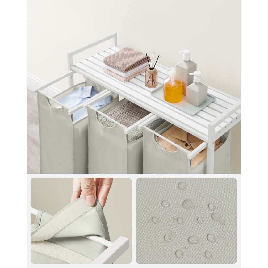 Cesto per il bucato REX bianco