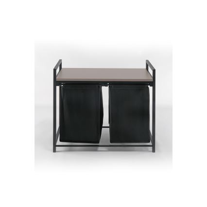 Cesto per la biancheria 75x70 cm nero