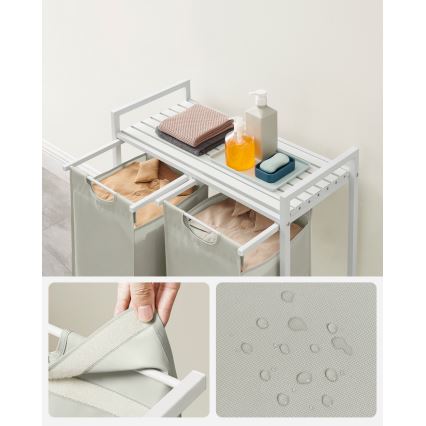 Cesto per la biancheria REX bianco