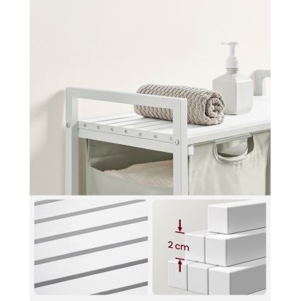 Cesto per la biancheria REX bianco