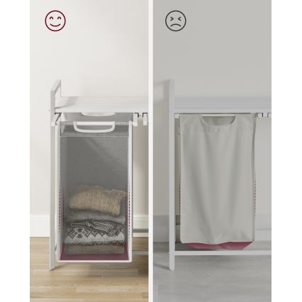 Cesto per la biancheria REX bianco