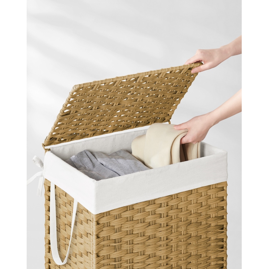 Cesto porta biancheria FLYN in rattan