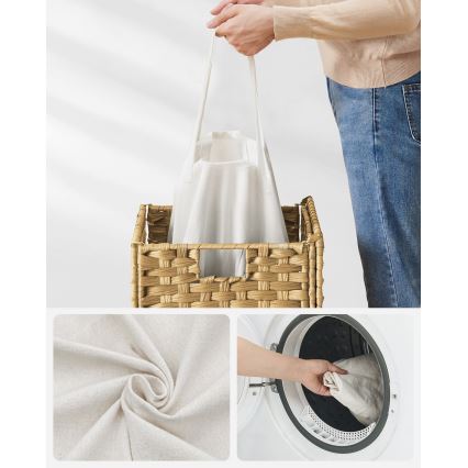 Cesto porta biancheria FLYN in rattan