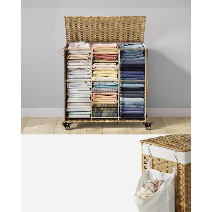 Cesto porta biancheria FLYN in rattan