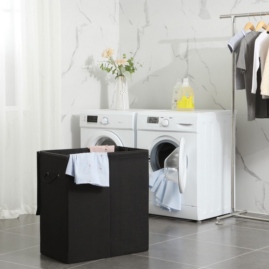 Cesto porta biancheria NASH nero
