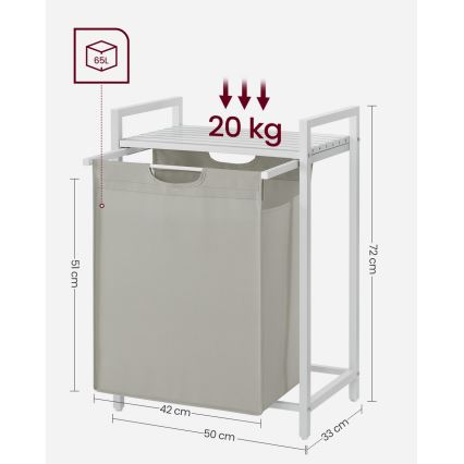 Cesto porta biancheria REX bianco