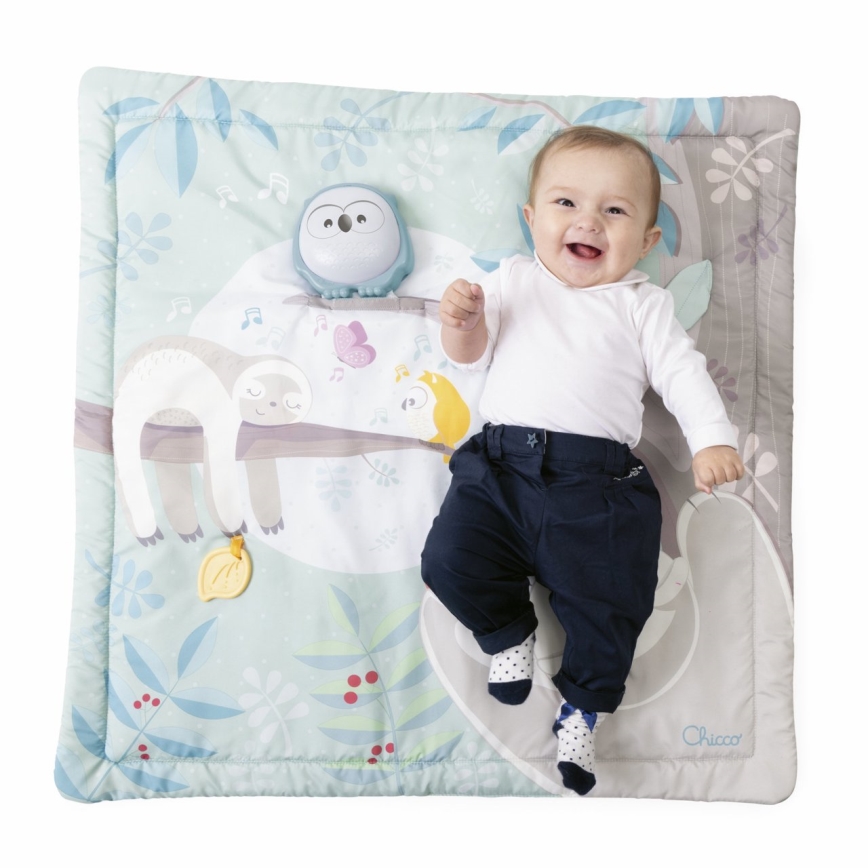 Chicco - Coperta per bambini per giocare 2in1 3xAAA gufo